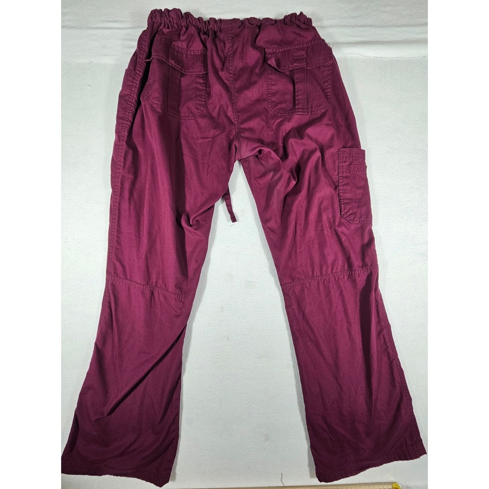 Butter-Soft UA Scrubs Wine Burgundy Cargo Pants Drawstring Waist Large UA32C - Picture 8 of 9